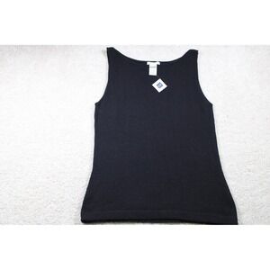 Gap Sweater Tank Top‎ Womens Medium Black Wool Crewneck Sleeveless Pullover New